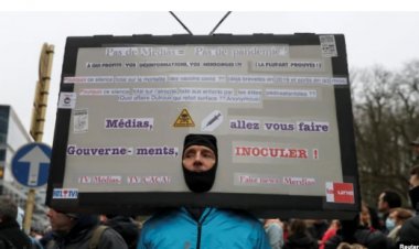 بلجیم کې د کرونا ویروس د لګول شويو محدودیتونو پر خلاف لاریون وسو